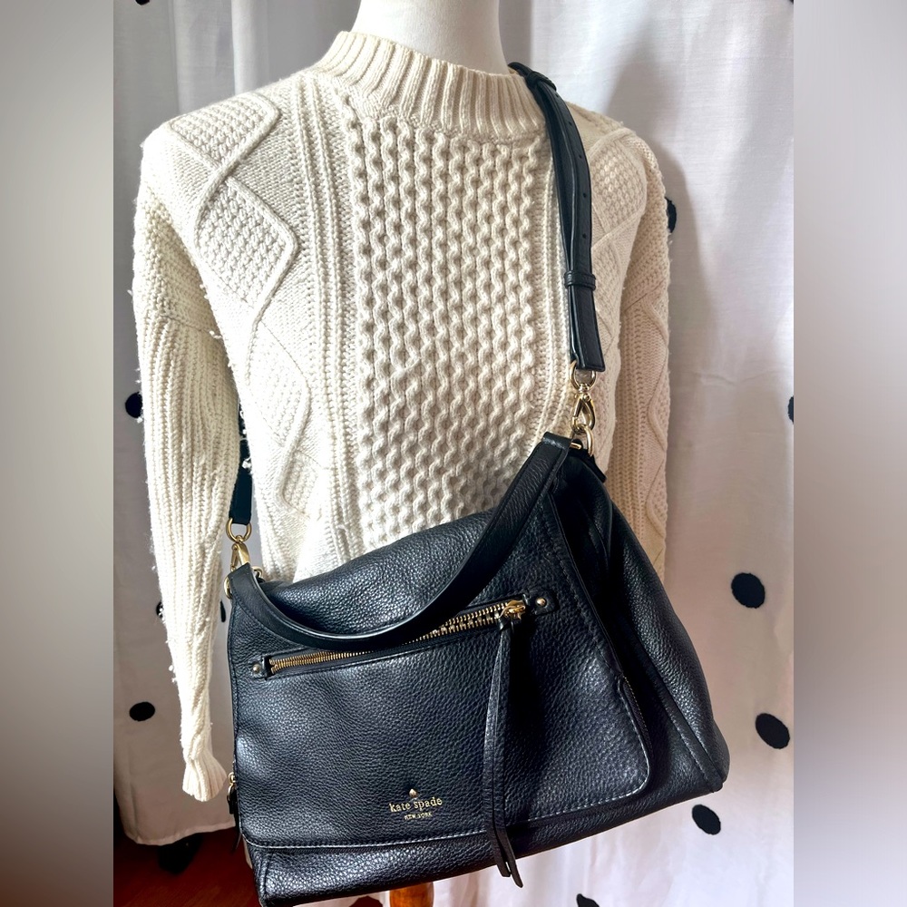 kate spade Black Leather Crossbody Bag